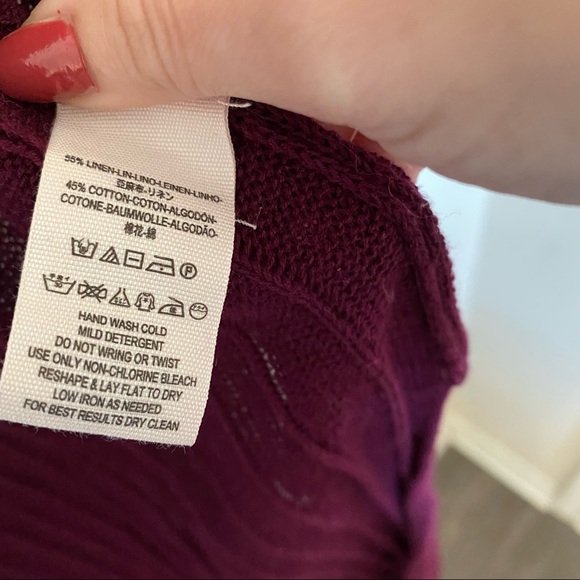 Free People Ribby Rib Duster Size Small Burgundy - Picture 7 of 8